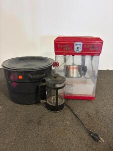 Waring Pro Popcorn Maker, Countertop 2.5 oz Stainless Kettle, Red, 120V Electric Machine