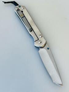 Chris Reeve Knives Sebenza 21 Large Folding Knife, Modified Tanto Blade, Titanium Handle