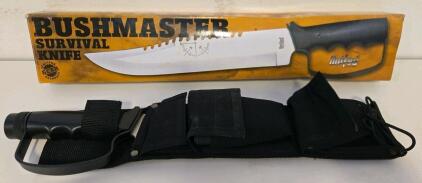 United Cutlery Bushmaster Survival Knife UC0212, 15.25" Overall, Nylon Sheath, Kit, Taiwan