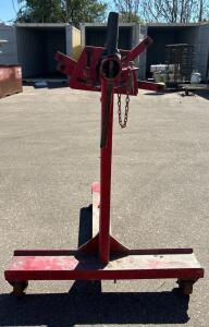 Heavy-Duty Adjustable 4-Arm Engine Stand, H-Base, 1,000 lb Capacity, 360&deg; Rotation