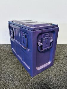 Heavy-Duty Purple Metal Military Storage/Transport Case, 24"x12"x16", 4 Handles, 2 Latches