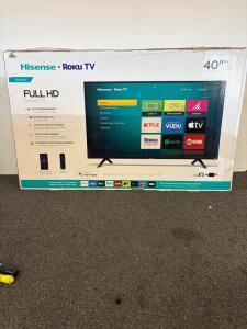 Hisense 40" Roku TV H4 Series Full HD, Motion Rate 120, DTS TruSurround, w/ Remote & Box