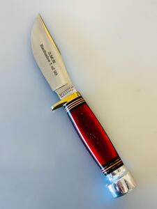 Marble's Ideal Hunter Fixed-Blade Knife, Limited Edition 1 Of 50, 6" Stainless Steel Blade, Dyed Wood Handle