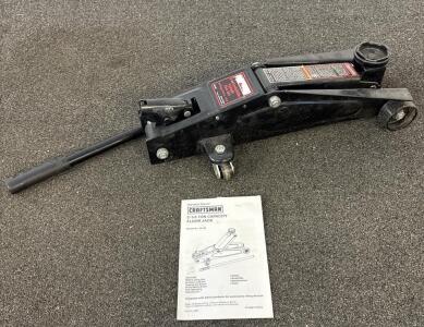 CRAFTSMAN 2-1/4 Ton Hydraulic Floor Jack Model 50138, 5.5-15 in Lift, Handle, Manual, SN CF0702 025879