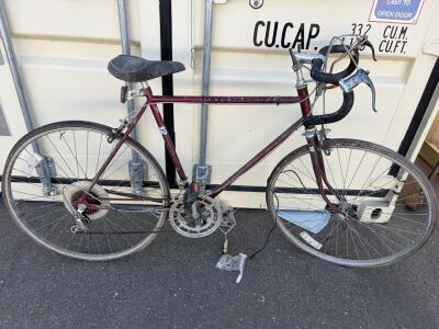 Nishiki Velosport Vintage Road Bike, Burgundy, 12-Speed, 27" Wheels&mdash;Steel Frame