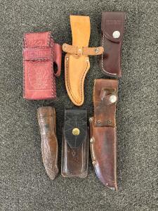 Vintage & Modern Leather Knife Sheath&mdash;Buck 110, Mexico Artisan, Fixed & Folding Knife Pouches