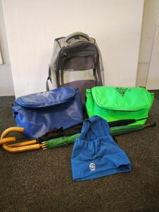 Seattle Sports Frost-Pak Coolers, High Sierra Wheeled Backpack, Classic Umbrellas, LOKI Fleece Hood