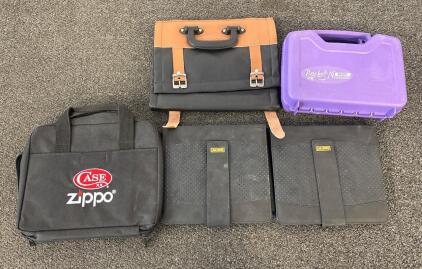 Knife Storage & Display Case&ndash; Case/Zippo, SMKW, Packed-N, Leather Roll, 8-24 Capacity Each