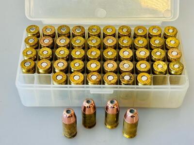 Hornady 185Gr XTP .45 ACP Handloads, 50 Rounds, Bullseye Powder, Mixed Brass, 2016 Batch