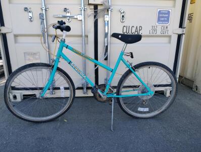 Huffy Sequoia 18-Speed Step-Through Mountain Bike, 26" Wheels, Blue, Steel Frame
