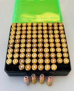 185Gr Hornady XTP .45 ACP Reloads, 100 Rounds, Bullseye 6.0Gr, Mixed Brass, Reload Data Card