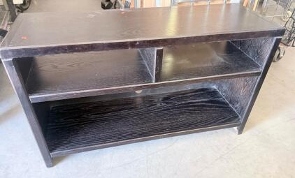 TV Stand / Entertainment Center, Dark Brown/Black Finish, 60" W x 18" D x 24" H
