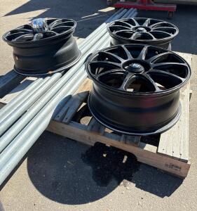 Avant Garde Style 18x8.5 10-Spoke Gloss Black Alloy Wheels 5x114.3 Bolt Pattern - Set Of 3