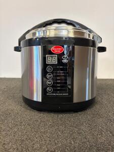 Gourmet Genie Infusion BBQ Pressure Smoker, 5.25 Qt, Digital Panel, Hot/Cold Smoke, Manual