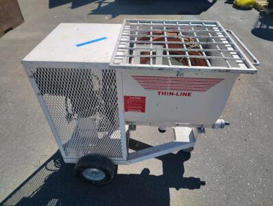 Thin-Line Electric Grout Pump, 0-2 GPM, 4 Cu Ft Hopper, 50' Hose (Connected and Does Not Power On May Require Rewiring)