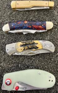 Case XX Centennial, CJRB Feldspar, Damascus, King Cutter Assorted Folding Pocket Knives (4pcs)