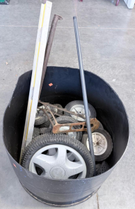 10 Assorted Lawn Mower & Cart Wheels With Hand Tools &ndash; 12" & 8" Sizes, Mixed Tread