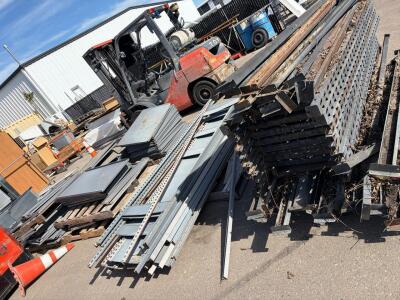 Industrial Steel Shelving/Pallet Racking, Approx. 8-10 ft Height, 6-8 ft Beam Length