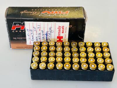 50 Rounds 9mm Luger 115Gr Hornady XTP Reloaded Ammunition, HS-6 Powder, Mixed Brass