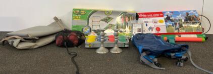 Gold Gater 3-In-1 Ladderball, 6-In-1 Backyard Game Combo, Bocce, Badminton, Backpack, Accessories