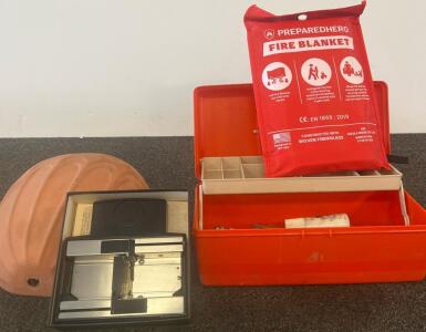 Manual Tagging and Punch Tool Set with Accessories, Prepared Hero Fire Blanket 39"x39", Case Included