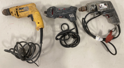 DeWalt Electric Drill, Roto Zip Roto Saw, & Skil Drill