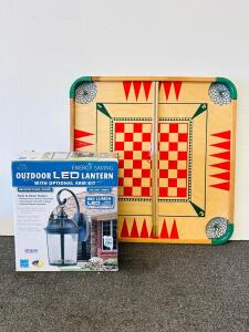 Altair Lighting AL2149 Outdoor LED Wall Lantern 880 Lumens, Dusk-to-Dawn, Bronze, Arm Kit and Large Board Game