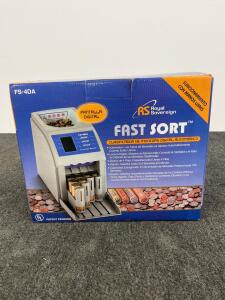 Royal Sovereign FS-4DA Automatic Digital Coin Sorter, 4 Tubes, 700 Coin Capacity, AC Powered
