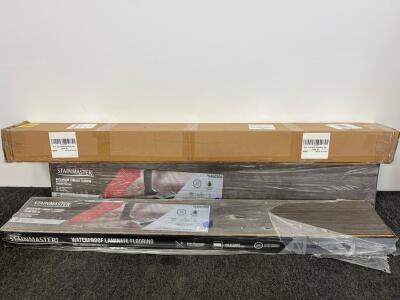 STAINMASTER Ashdown Pond Oak Waterproof Laminate Flooring, Pre-Cut Wall Molding Kit, New