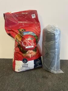 Purina ONE Plus Large Breed Adult Dog Food 40 lbs & The Dog&rsquo;s Bed Grey Replacement Bolster Cover