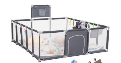 Baby Playpen With Mat, 79"x71"