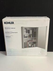 KOHLER 20"x24" Surface-Mount Medicine Cabinet, Rustproof Aluminum, Reversible Mirror Door