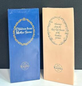 Edwin M. Knowles 16" Porcelain Dolls: Mother Goose & Little Red Riding Hood w/ Original Boxes