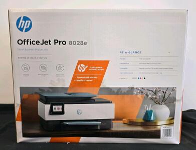 HP OfficeJet Pro 8028e All-in-One Printer, Color Inkjet, 20ppm, Wi-Fi, Duplex, 225-Sheet Tray