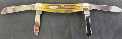Case XX 64052 Large Stockman Pocket Knife, 4.25" Jigged Bone, 4 Blades, Stainless, USA, 2002