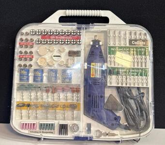 Alltrade 649102 Rotary Tool Kit, 120V Corded, 206-Piece Accessory Set, Variable Speed, Case