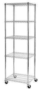Heavy Duty Commercial Grade Steel Wire Rack, 3 shelves and 2 Baskets