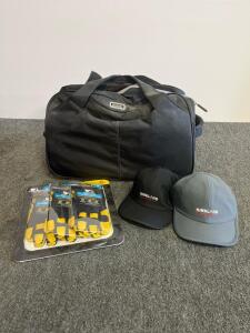 Ciao Rolling Duffel Bag, Kirkland Hats, Wells Lamont HydraHyde XL 3-Pack Work Gloves Bundle