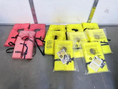 (11)Bulk Lot Type II USCG-Approved Adult Life Jackets &ndash; Yellow & Red, Adult Universal, UL Listed