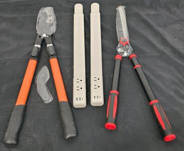 Garden Lopper & Hedge Shear Set with Replacement Blade, FEIT Electric Power Strips USB/AC Combo