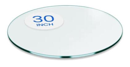 Dulles Glass 30 Inch Round Glass Table Top