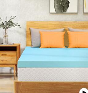 VALUXE Queen Mattress Topper 4 Inch Cooling Gel Memory Foam