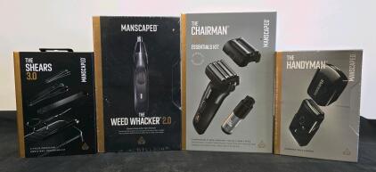 Manscaped The Weed Whacker 2.0 Electric Nose & Ear Hair Trimmer, Handyman Portable Face Shave, Chairman Starter Kit, The Sheers Kit