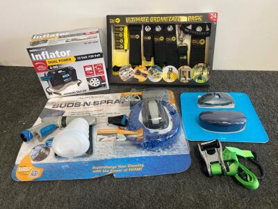 Bonaire Inflator, AutoSpa Wash System, Skechers Sunglasses, SmartStraps, Wrap-It Storage