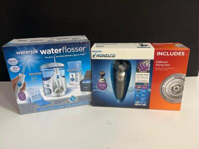 Waterpik Ultra & Nano Water Flosser Combo + Philips Norelco 5200 Shaver Kit, Extra Head, Trimmer