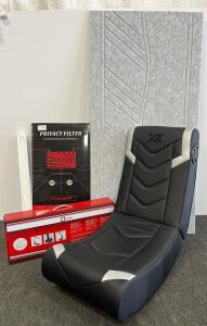 X Rocker Floor Rocker Gaming Chair With Bluetooth, 2.1 Sound System, Foldable Design, Barmika LED Desk Lamp & More