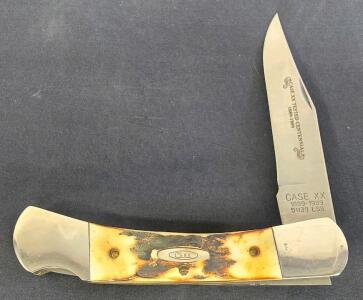 Case XX 51139 LSS Centennial Lockback Knife, 1989, Stainless Blade, Jigged Bone Handle, USA