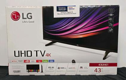 LG 43UH61 Series 43" 4K UHD Smart TV with HDR Pro and webOS 3.0