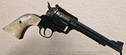 Ruger New Model Blackhawk .357 Magnum Revolver, 6.5" Barrel, Blued, Aftermarket Pearl Grips, SN 36-73693