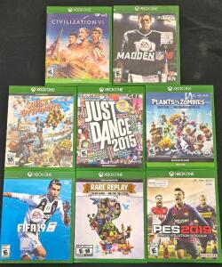 (8) Xbox One Video Game Titles